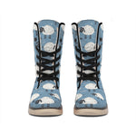 Happy Sheep Pattern Print Winter Boots