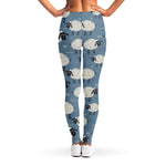 Happy Sheep Pattern Print Women's Leggings