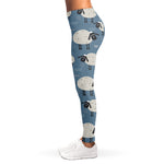 Happy Sheep Pattern Print Women's Leggings