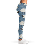 Happy Sheep Pattern Print Women's Leggings