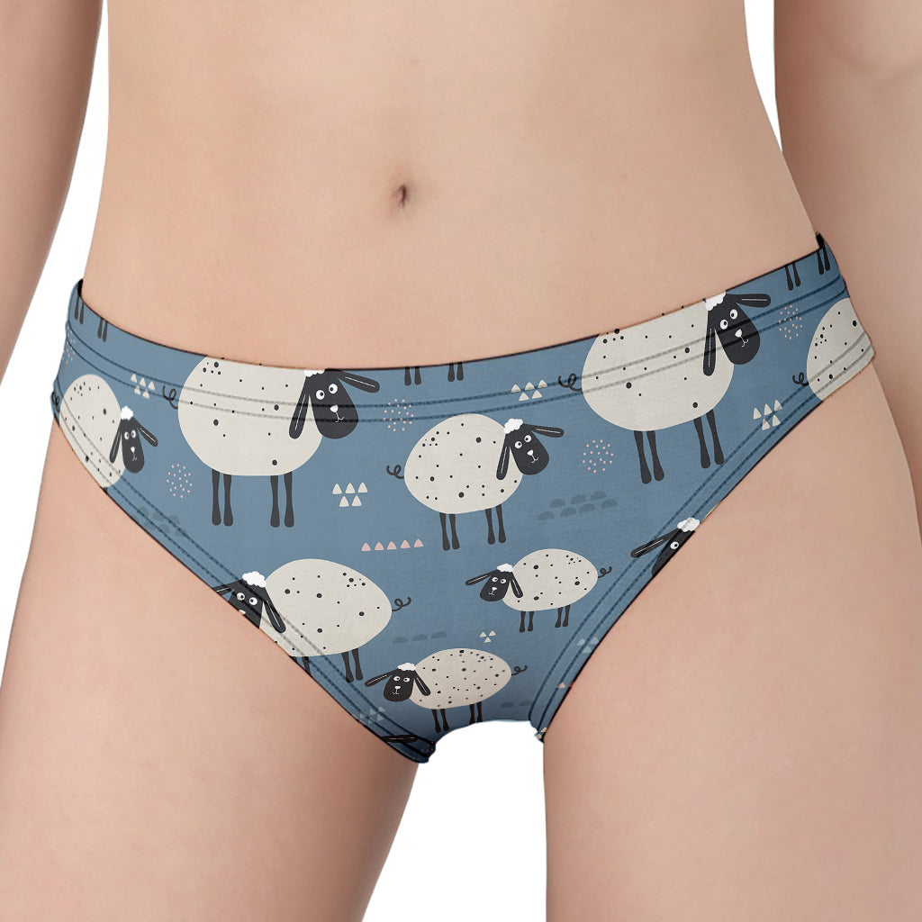 Happy Sheep Pattern Print Women's Panties