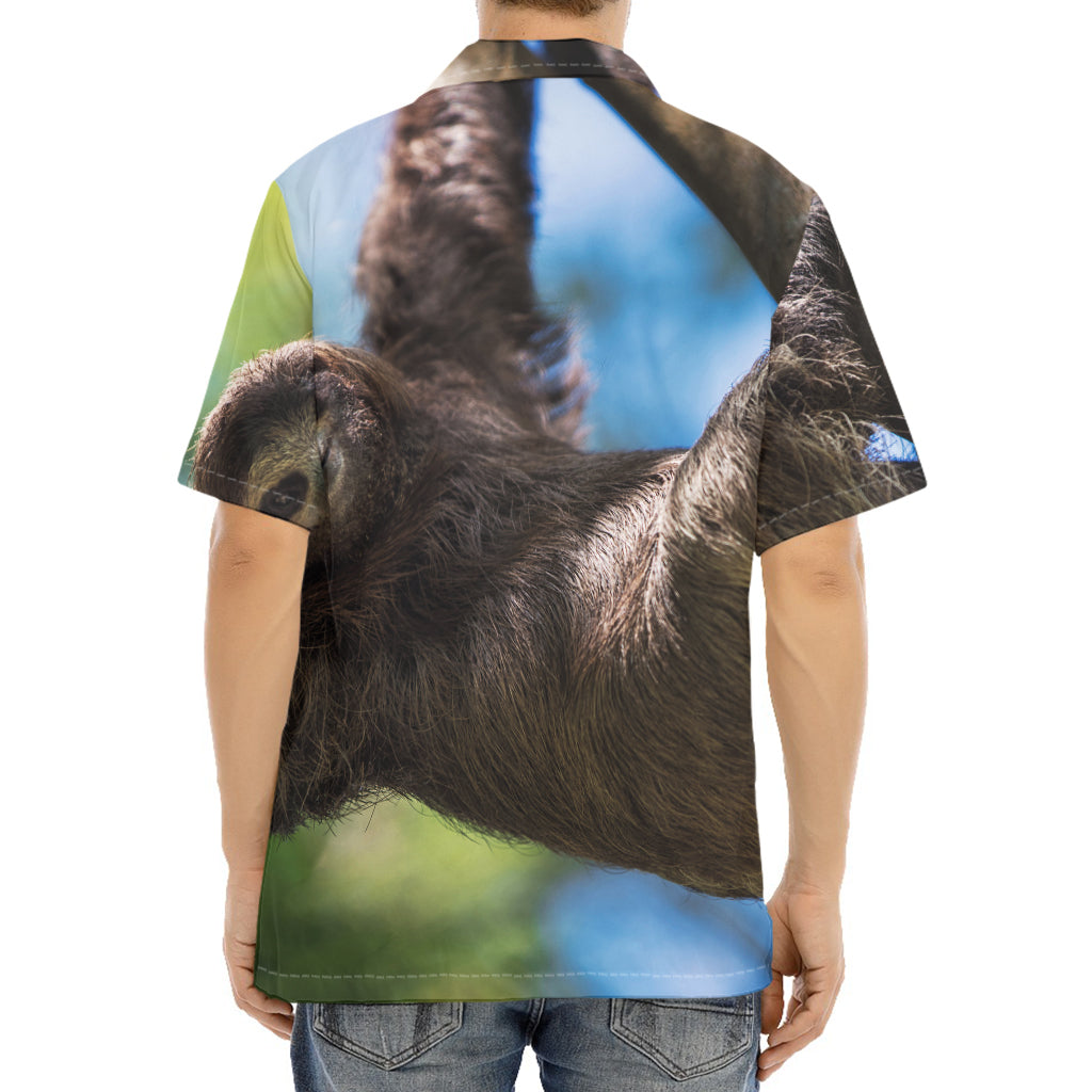 Happy Sloth Print Aloha Shirt