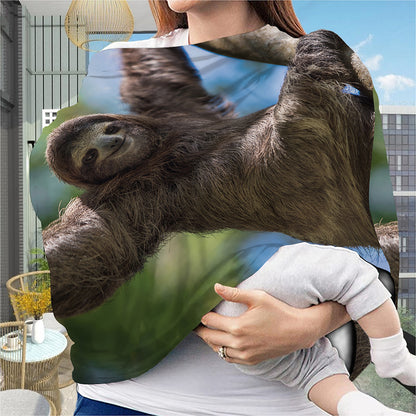 Happy Sloth Print Baby Seat Cover