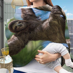 Happy Sloth Print Baby Seat Cover