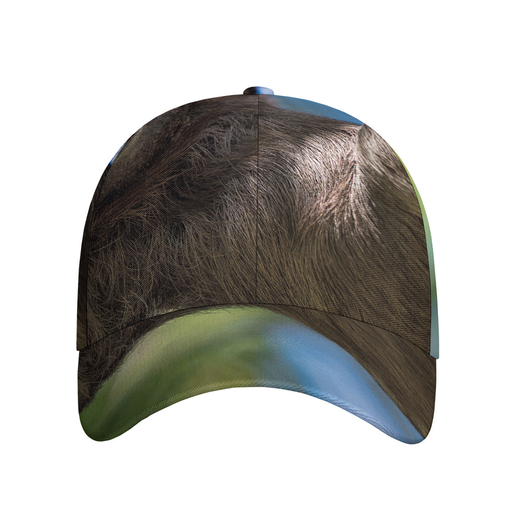 Happy Sloth Print Baseball Cap