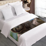 Happy Sloth Print Bed Runner