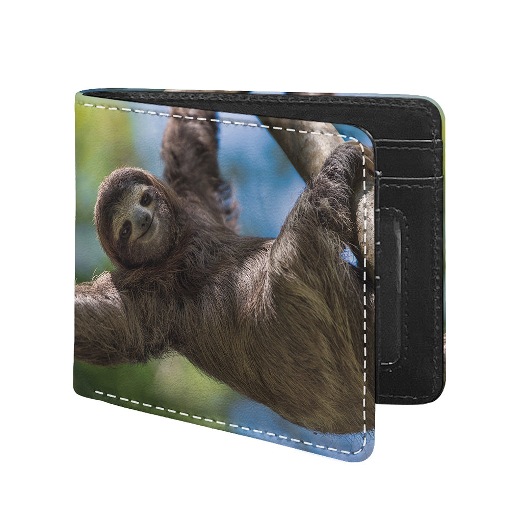 Happy Sloth Print Bifold Wallet