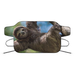 Happy Sloth Print Car Windshield Snow Cover