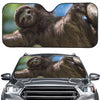 Happy Sloth Print Car Windshield Sun Shade