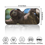 Happy Sloth Print Car Windshield Sun Shade