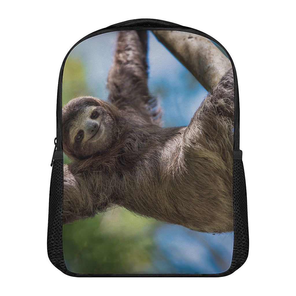 Happy Sloth Print Casual Backpack