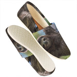 Happy Sloth Print Casual Shoes