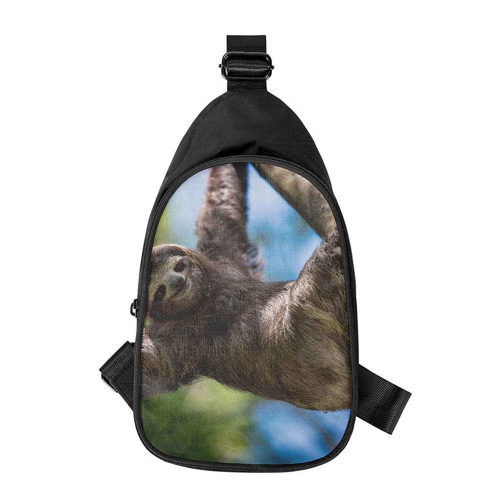 Happy Sloth Print Chest Bag