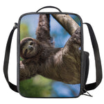 Happy Sloth Print Crossbody Lunch Bag
