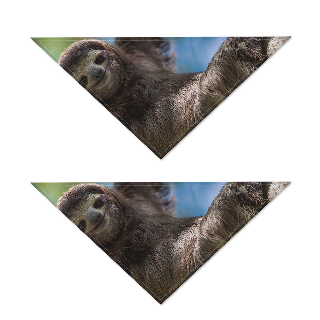 Happy Sloth Print Dog Bandana