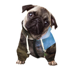 Happy Sloth Print Dog Zip Up Hoodie