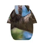 Happy Sloth Print Dog Zip Up Hoodie