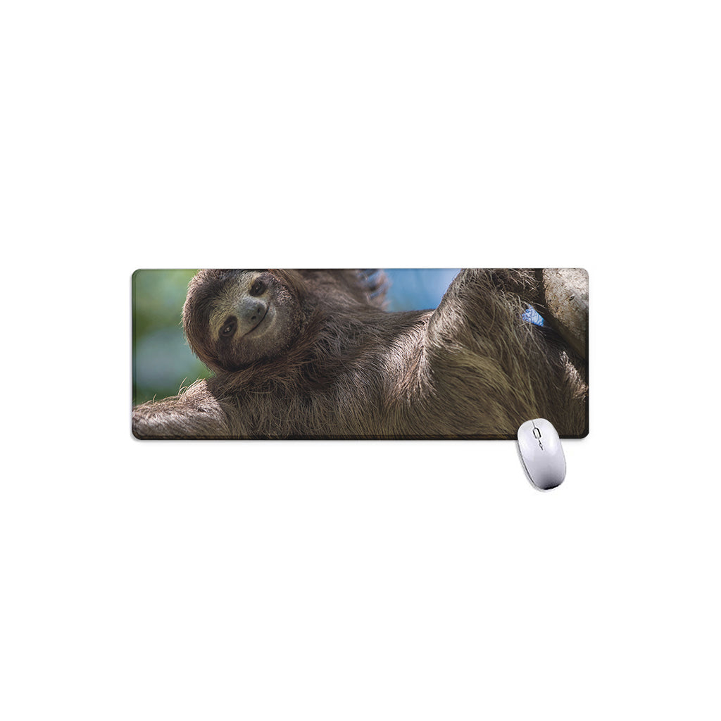 Happy Sloth Print Extended Mouse Pad