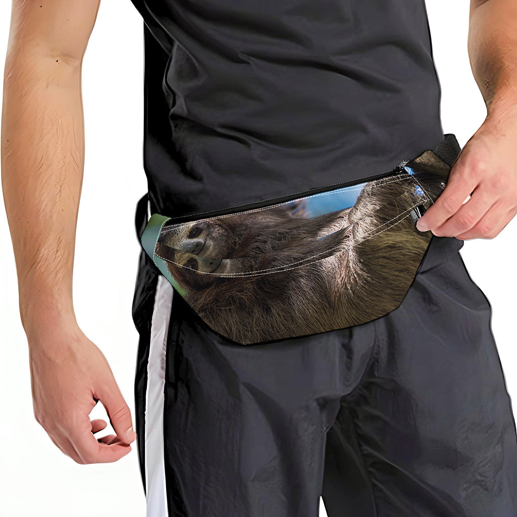 Happy Sloth Print Fanny Pack