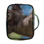Happy Sloth Print Front Pocket Bible Bag