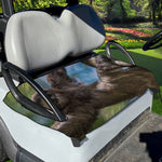 Happy Sloth Print Golf Cart Seat Cover