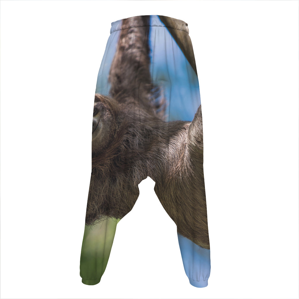 Happy Sloth Print Hammer Pants