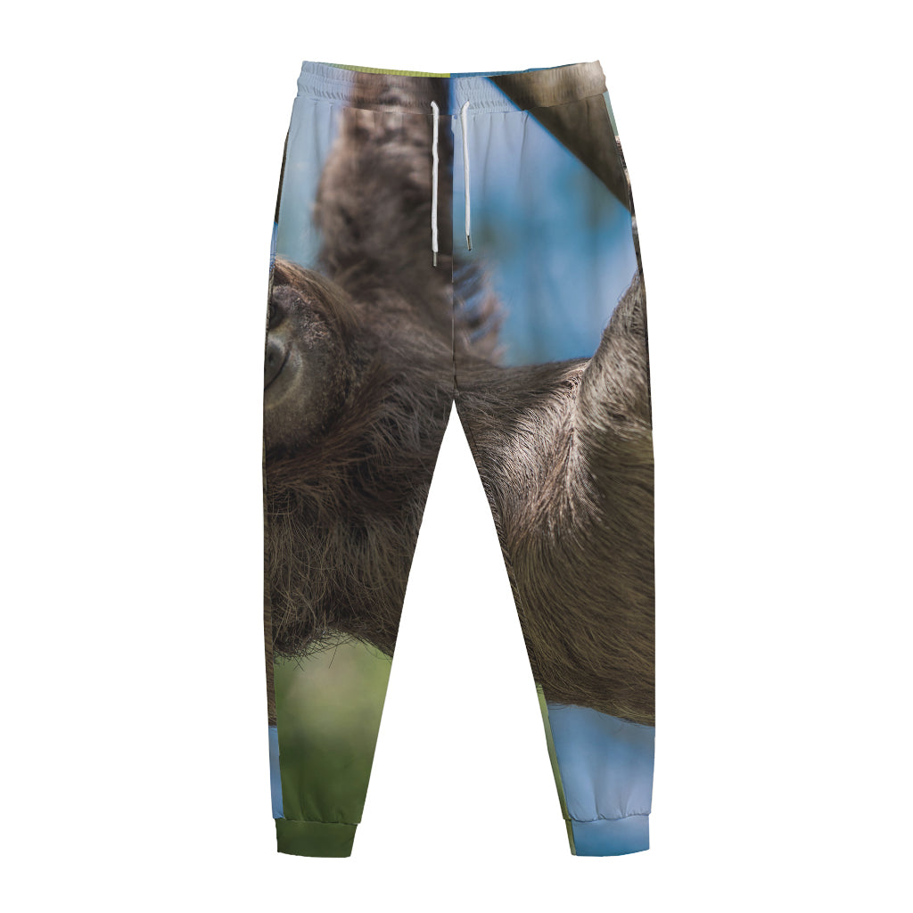 Happy Sloth Print Jogger Pants