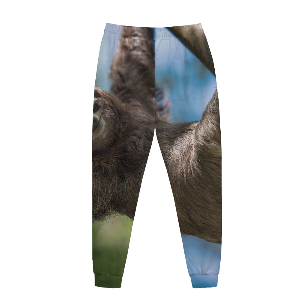Happy Sloth Print Jogger Pants