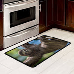 Happy Sloth Print Kitchen Mat