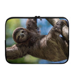 Happy Sloth Print Laptop Sleeve