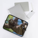 Happy Sloth Print Laptop Sleeve