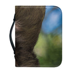 Happy Sloth Print Leather Bible Cover