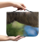 Happy Sloth Print Leather Bible Cover