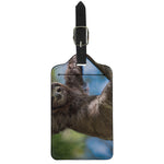 Happy Sloth Print Luggage Tag