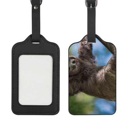 Happy Sloth Print Luggage Tag