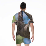 Happy Sloth Print Men's Rompers