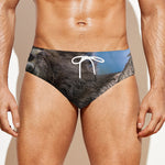 Happy Sloth Print Men's Swim Briefs