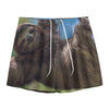 Happy Sloth Print Mesh Shorts