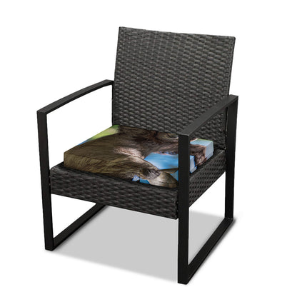 Happy Sloth Print Outdoor Seat Cushion Cover