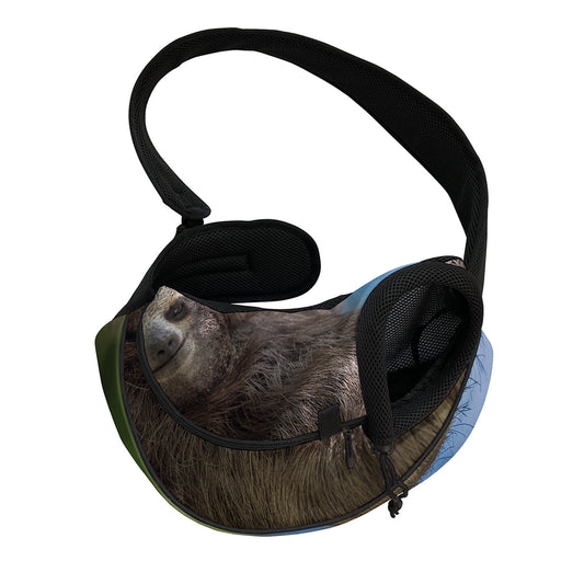 Happy Sloth Print Pet Sling Carrier