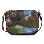 Happy Sloth Print Saddle Bag