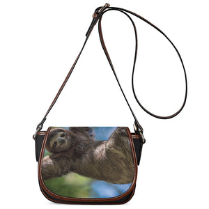 Happy Sloth Print Saddle Bag