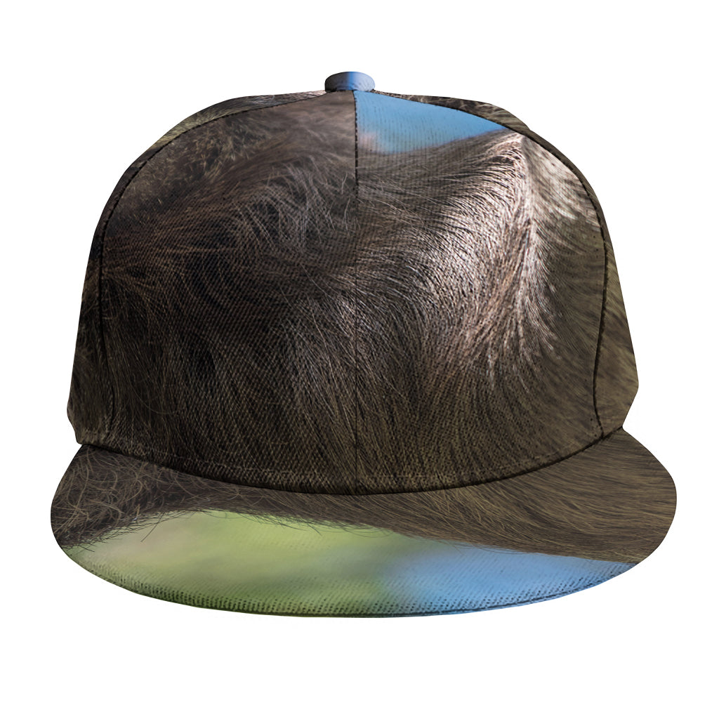 Happy Sloth Print Snapback Cap