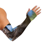 Happy Sloth Print Sun Protection Arm Sleeves