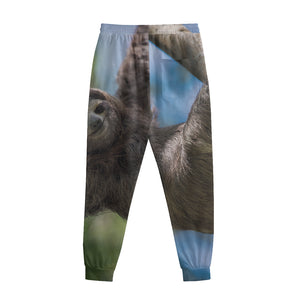 Happy Sloth Print Sweatpants