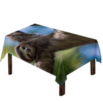 Happy Sloth Print Tablecloth