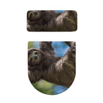 Happy Sloth Print Toilet Lid And Tank Cover Set