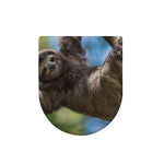 Happy Sloth Print Toilet Lid Cover