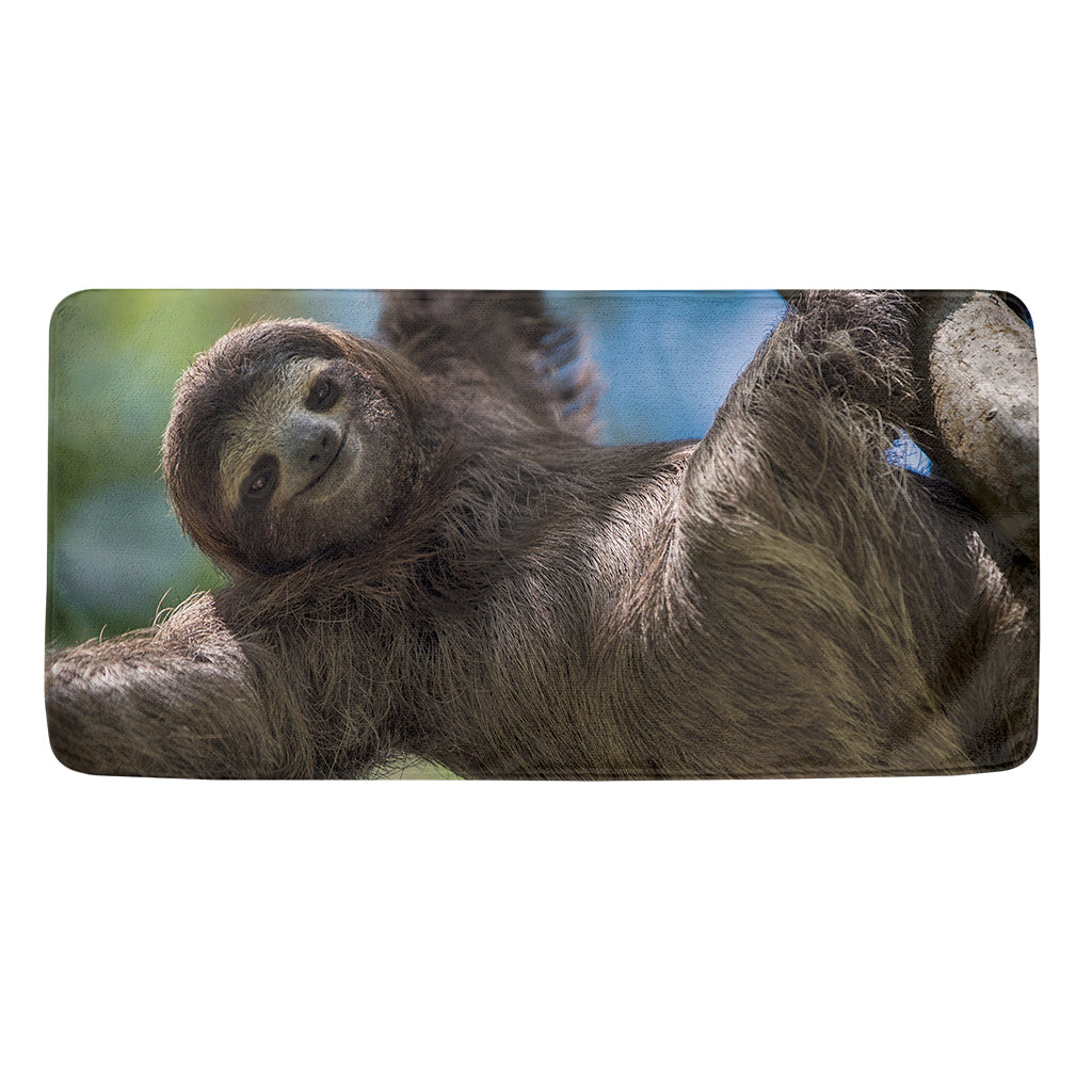 Happy Sloth Print Towel