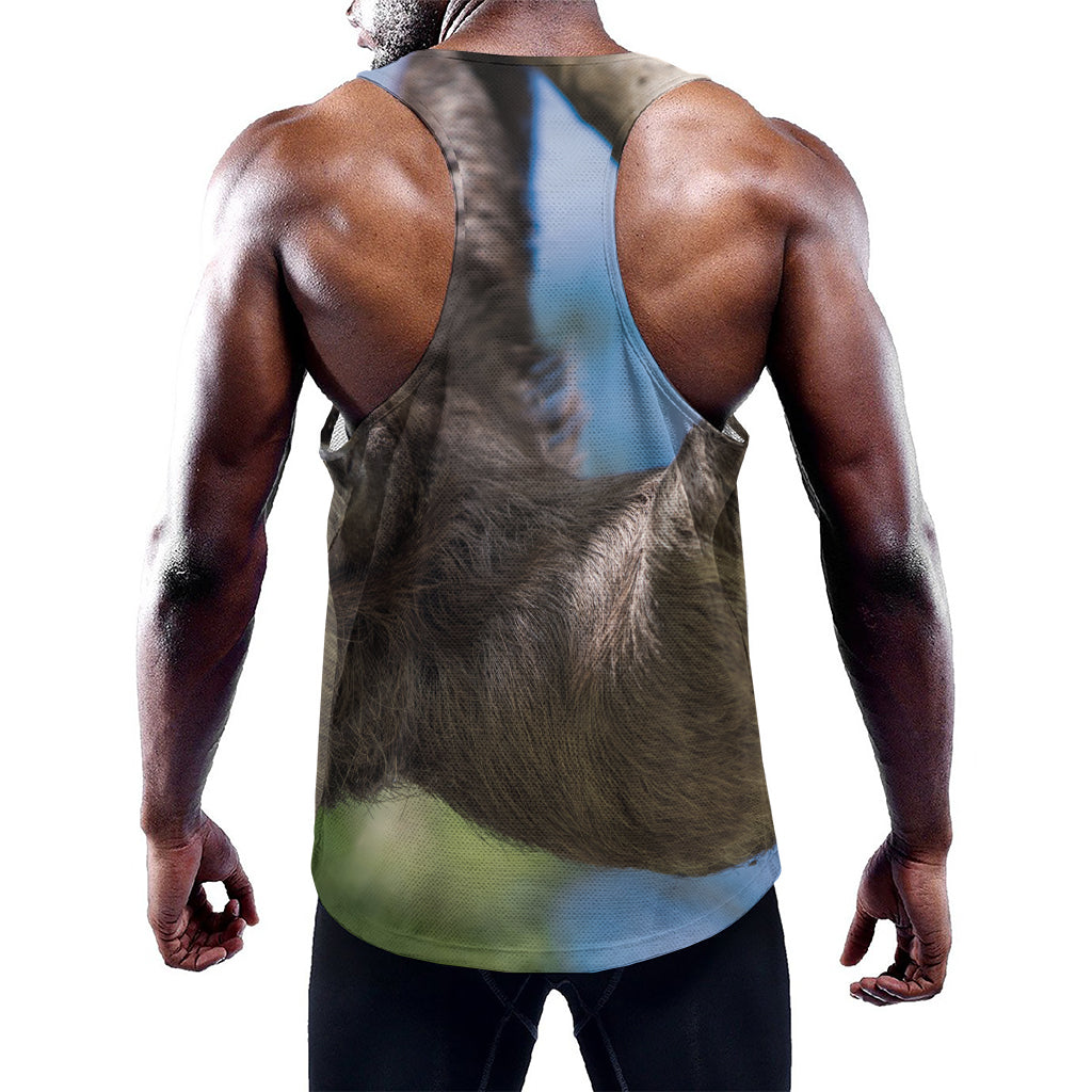 Happy Sloth Print Training Tank Top